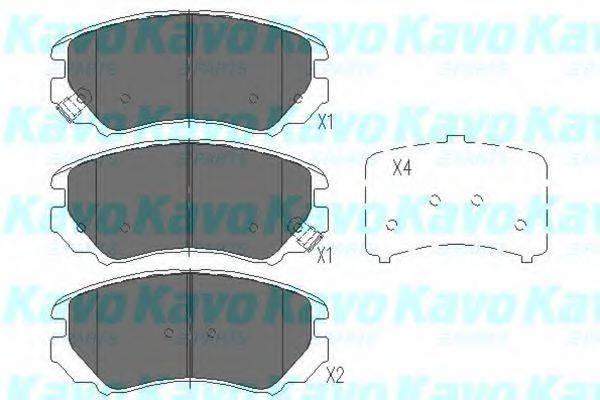 Комплект тормозных колодок, дисковый тормоз KAVO PARTS KBP-3008