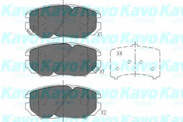 Комплект тормозных колодок, дисковый тормоз KAVO PARTS KBP-3020