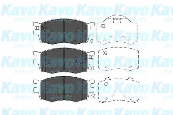 Комплект тормозных колодок, дисковый тормоз KAVO PARTS KBP-3022