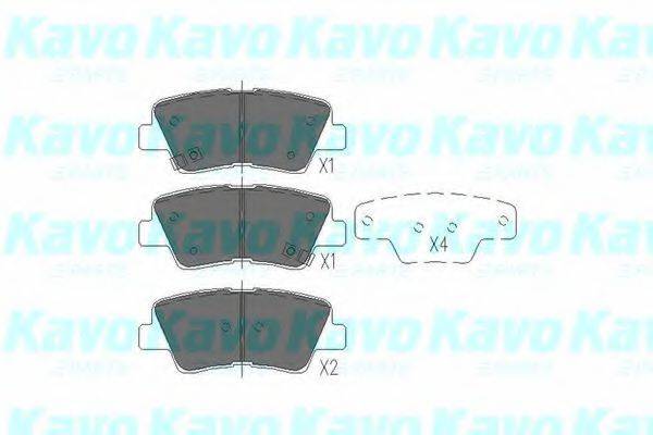 Комплект гальмівних колодок, дискове гальмо KAVO PARTS KBP-3025