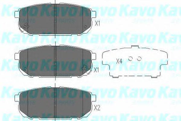 Комплект тормозных колодок, дисковый тормоз KAVO PARTS KBP-4015