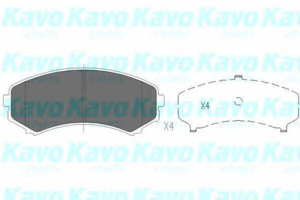 Комплект тормозных колодок, дисковый тормоз KAVO PARTS KBP-4504