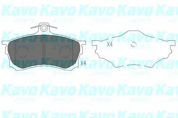 Комплект гальмівних колодок, дискове гальмо KAVO PARTS KBP-5506