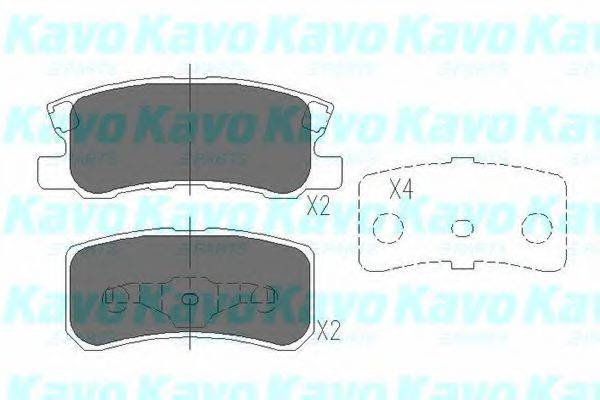 Комплект гальмівних колодок, дискове гальмо KAVO PARTS KBP-5515