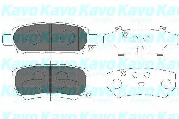 Комплект тормозных колодок, дисковый тормоз KAVO PARTS KBP-5518