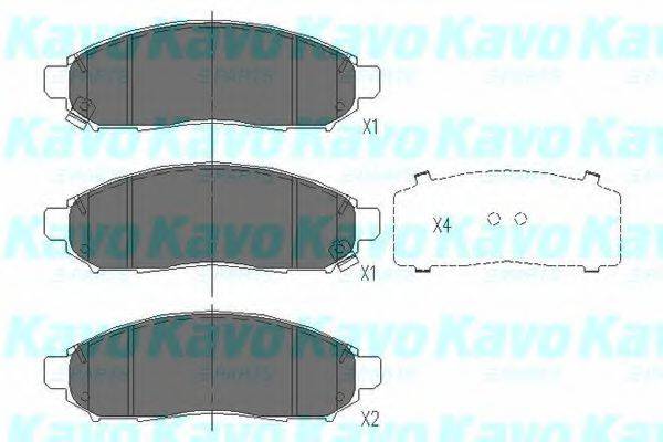 Комплект тормозных колодок, дисковый тормоз KAVO PARTS KBP-6574