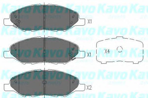 Комплект тормозных колодок, дисковый тормоз KAVO PARTS KBP-6578