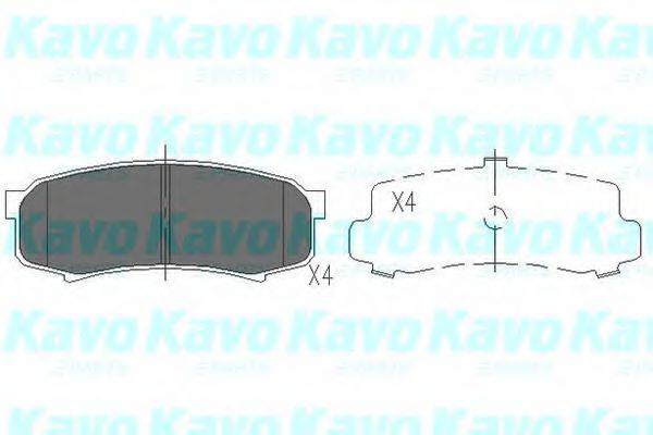 Комплект гальмівних колодок, дискове гальмо KAVO PARTS KBP-9007