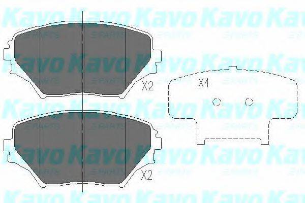 Комплект тормозных колодок, дисковый тормоз KAVO PARTS KBP-9011
