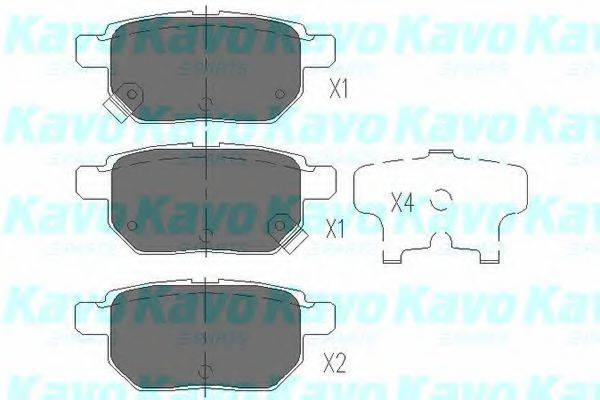 Комплект тормозных колодок, дисковый тормоз KAVO PARTS KBP-9025