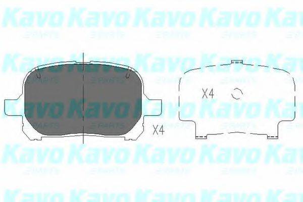 Комплект тормозных колодок, дисковый тормоз KAVO PARTS KBP-9051