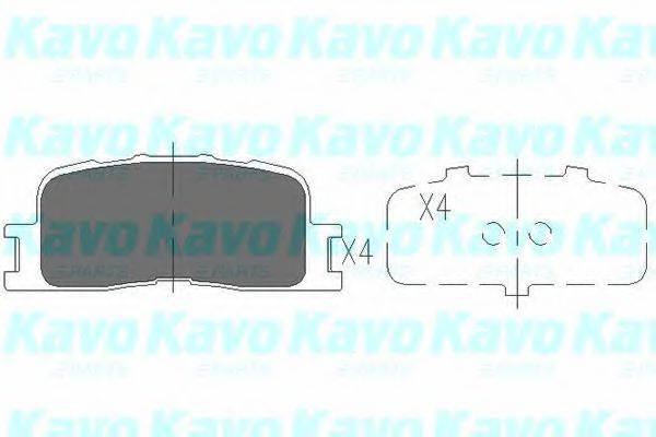 Комплект гальмівних колодок, дискове гальмо KAVO PARTS KBP-9077