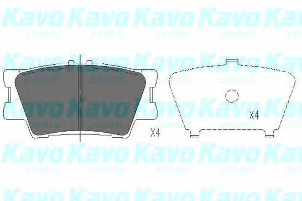 Комплект тормозных колодок, дисковый тормоз KAVO PARTS KBP-9086
