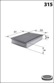 MECAFILTER JLP3943 Повітряний фільтр