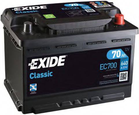 Стартерная аккумуляторная батарея; Стартерная аккумуляторная батарея EXIDE _EC700