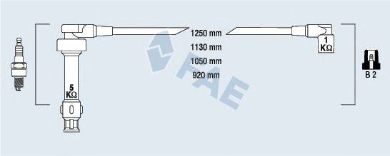 FAE 85940 Комплект дротів запалення