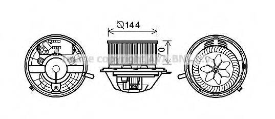 AVA QUALITY COOLING BW8454 Електродвигун, вентиляція салону