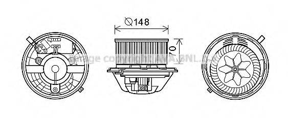 AVA QUALITY COOLING BW8462 Електродвигун, вентиляція салону