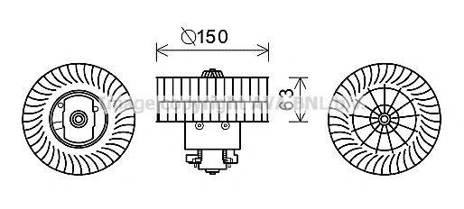 AVA QUALITY COOLING BW8488 Електродвигун, вентиляція салону