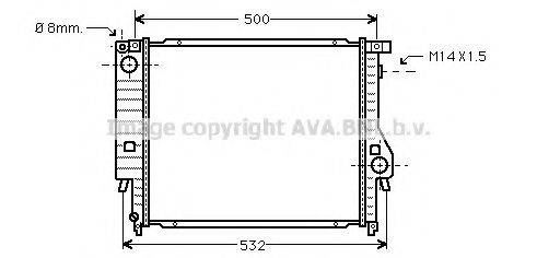 AVA QUALITY COOLING BWA2098 Радіатор, охолодження двигуна