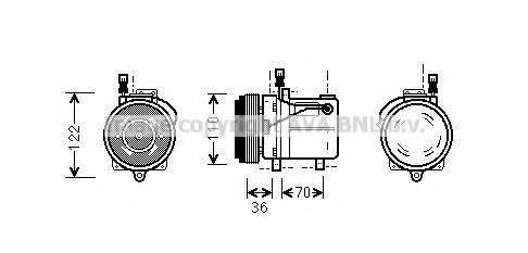 AVA QUALITY COOLING BWAK060 Компресор, кондиціонер