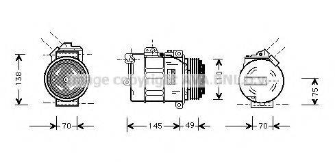 AVA QUALITY COOLING BWK181 Компресор, кондиціонер