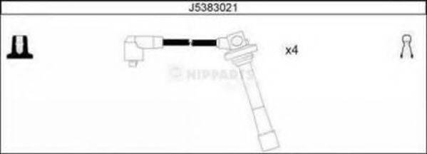 Комплект проводов зажигания NIPPARTS J5383021