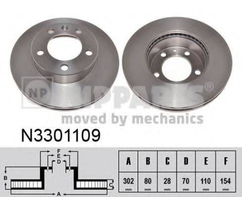 гальмівний диск NIPPARTS N3301109