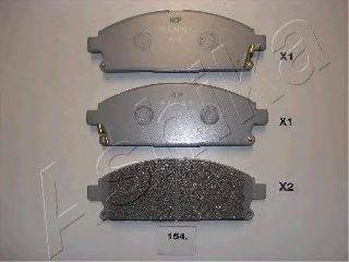 Комплект тормозных колодок, дисковый тормоз ASHIKA 50-01-154