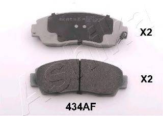 Комплект тормозных колодок, дисковый тормоз ASHIKA 50-04-434