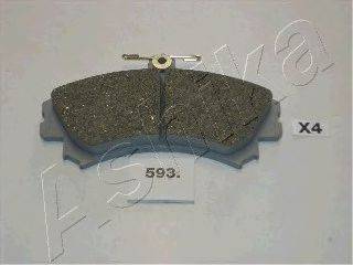 Комплект тормозных колодок, дисковый тормоз ASHIKA 50-05-593