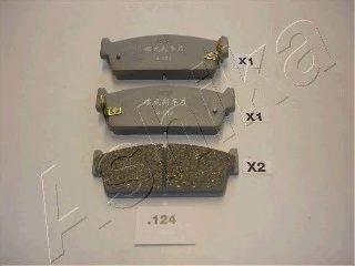Комплект тормозных колодок, дисковый тормоз ASHIKA 51-01-124