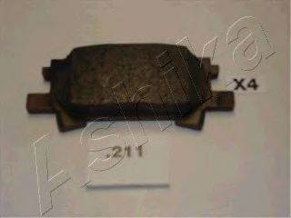 Комплект тормозных колодок, дисковый тормоз ASHIKA 51-02-211