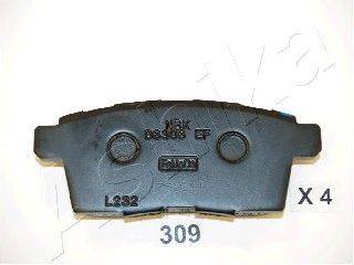 Комплект тормозных колодок, дисковый тормоз ASHIKA 51-03-309