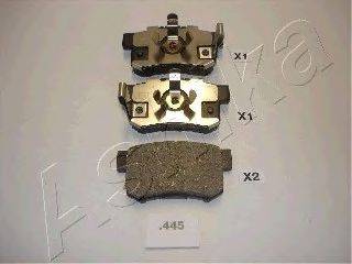 Комплект тормозных колодок, дисковый тормоз ASHIKA 51-04-445
