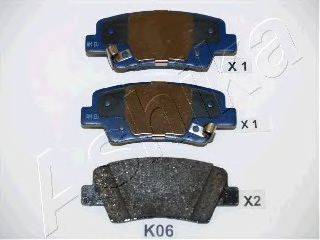 Комплект тормозных колодок, дисковый тормоз ASHIKA 51-0K-K06