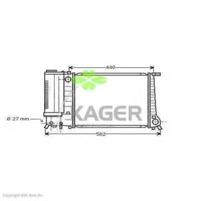 KAGER 310107 Радіатор, охолодження двигуна