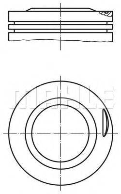 Поршень MAHLE ORIGINAL 081 75 01