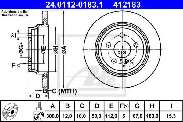 Тормозной диск ATE 24.0112-0183.1