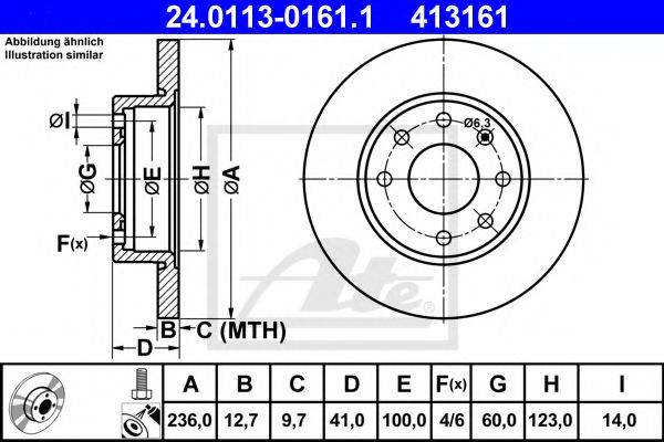 Тормозной диск ATE 24.0113-0161.1
