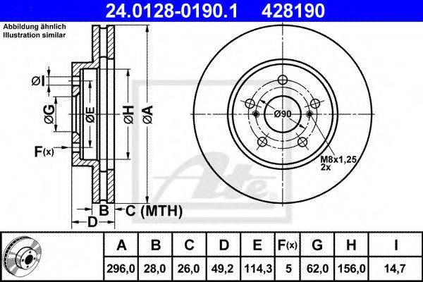 Тормозной диск ATE 24.0128-0190.1
