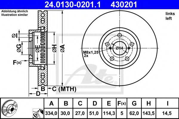 Тормозной диск ATE 24.0130-0201.1