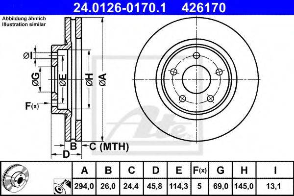 Тормозной диск ATE 24.0126-0170.1