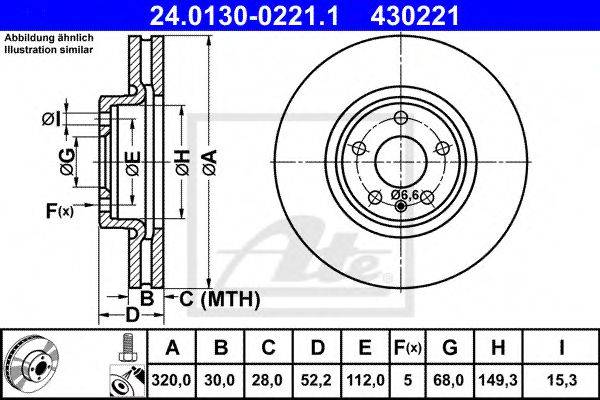 Тормозной диск ATE 24.0130-0221.1