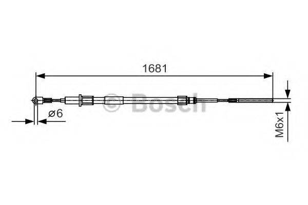 BOSCH 1987477924 Трос, стоянкова гальмівна система