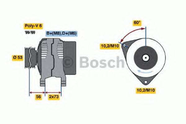 Генератор BOSCH 0 986 040 380