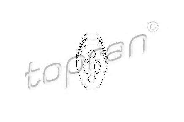 Кронштейн, глушитель TOPRAN 103 026
