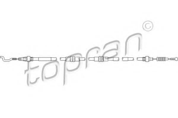 Трос, тормозной механизм рабочей тормозной системы TOPRAN 112 146