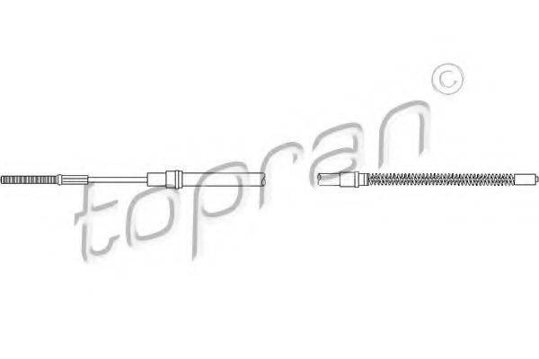 Трос, стояночная тормозная система TOPRAN 102 833