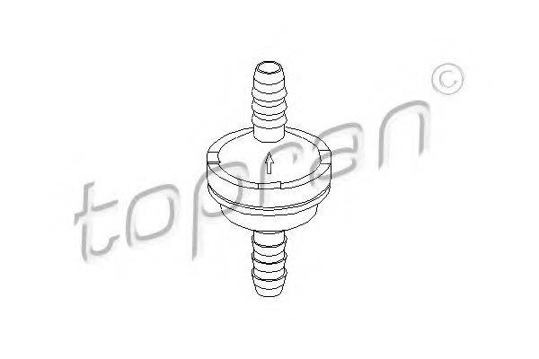 Клапан, усилитель тормозного механизма TOPRAN 206 111